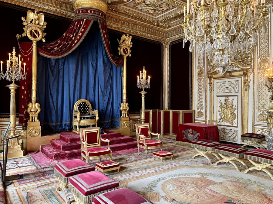 Throne Room of the Château de Fontainebleau on an Upper Loire Valley barge cruise
