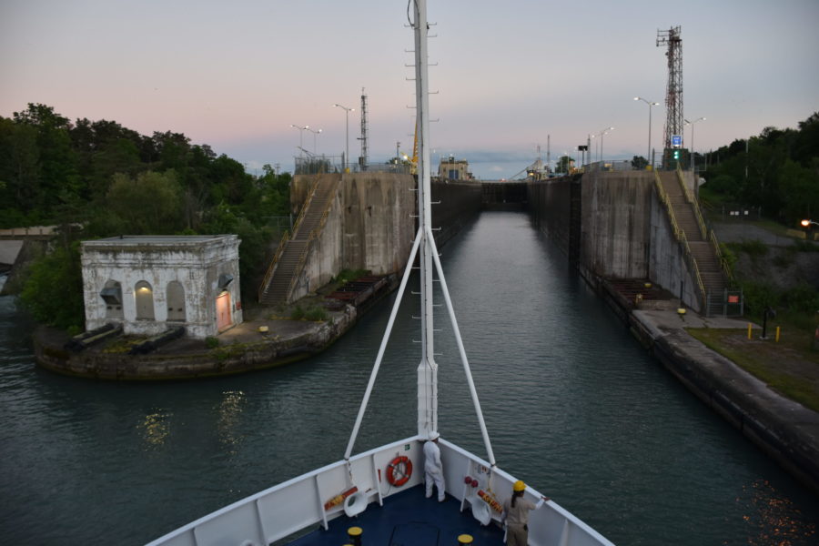 Entering the Welland Canal, one of Karl's favorite parts of his Great Lakes cruise review