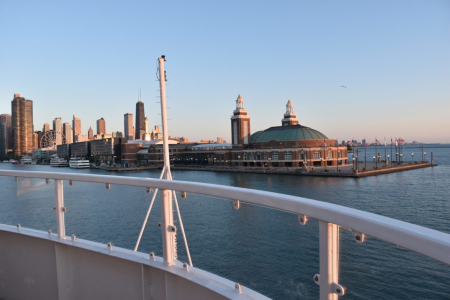 docking at Navy Pier in Chicago, as this Great Lakes Cruise Review comes to an end