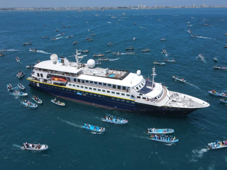 New Lindblad Galápagos Ship off Salinas