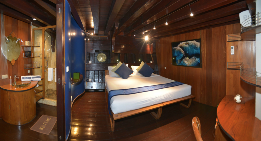 One of the 8 Deluxe Cabins on Dewi Nusantara