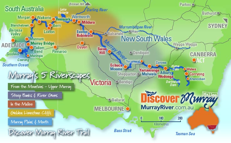 Murray River map.