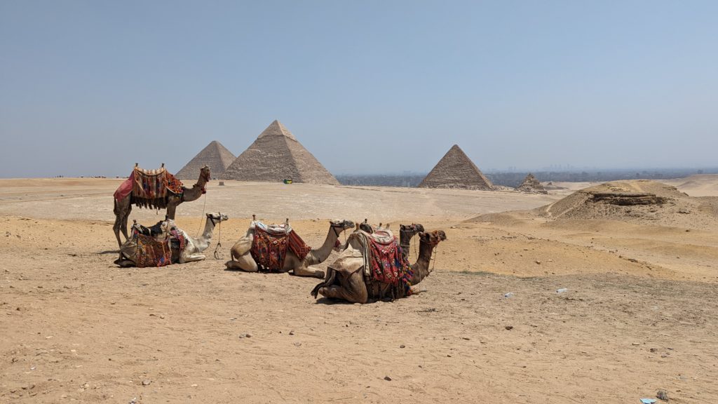 Egyptian pyramids seen on the New Nile River Ship Viking Osiris