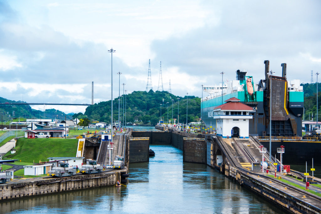 Panama canal locks