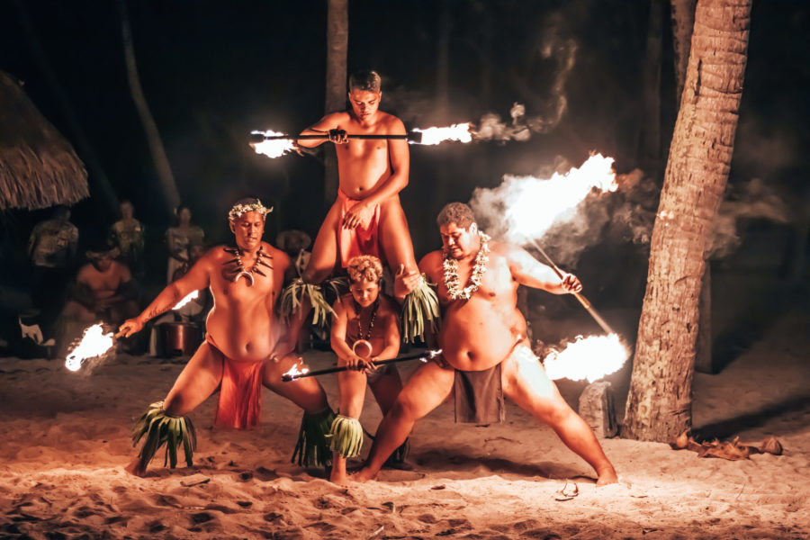 The dazzling fire dance on a windstar cruise in tahiti