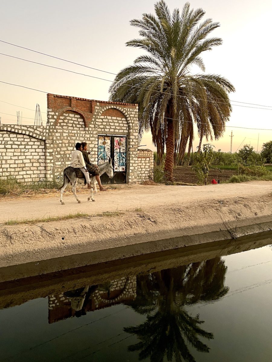 Close-up views of Nile River village life along the way