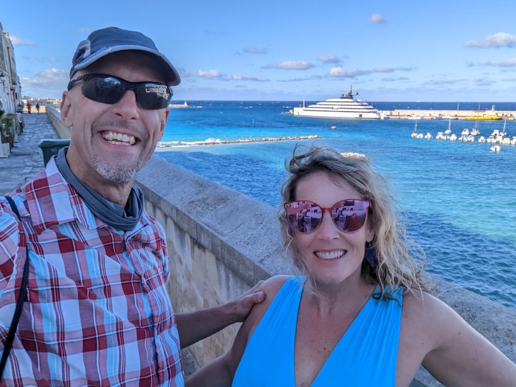 John and his wife Colleen in Otranto, Italy
