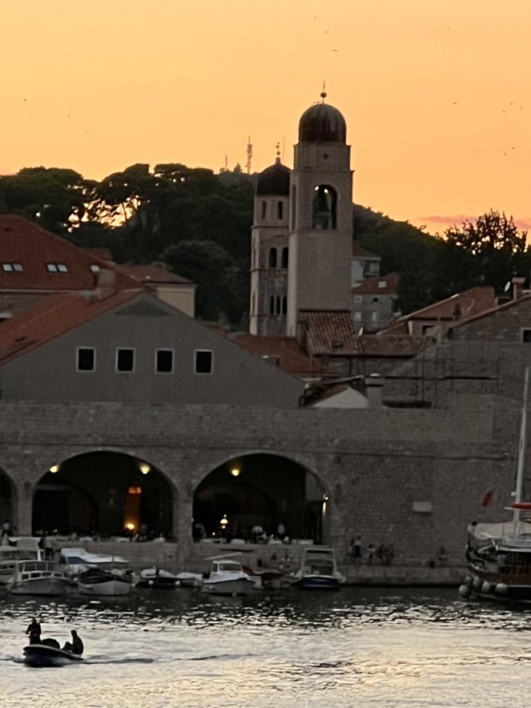 beautiful sunset in Dubrovnik