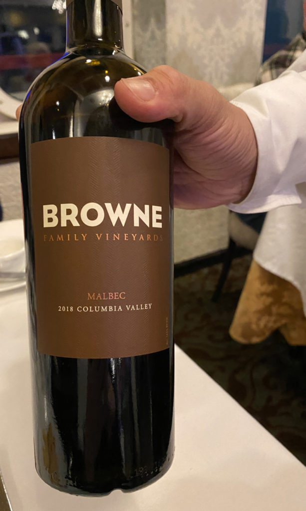 Malbec from Browne Family Vineyards one of the labels of Precept Wines
