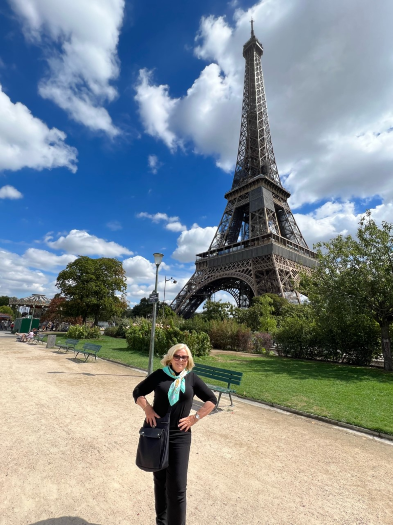 Toby in front of Eiffel Tower