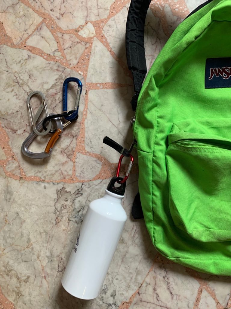 cruise packing tips include a couple of carabiners 