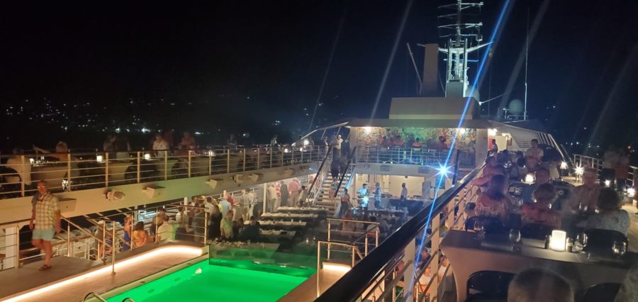 Deck BBQ onboard a romantic Windstar cruise