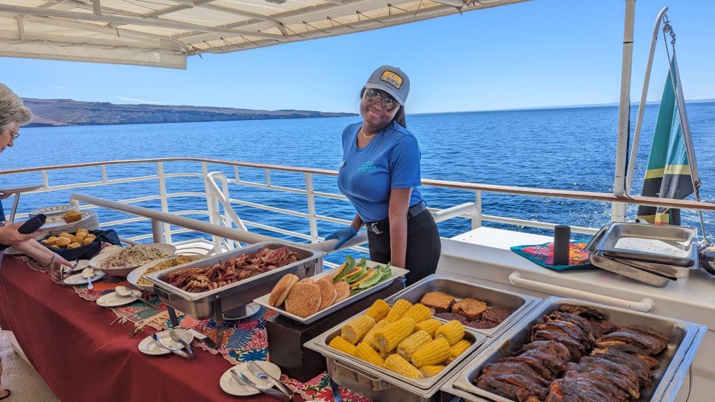 UnCruise Sea of Cortez cruise includes great food like a lunch BBQ