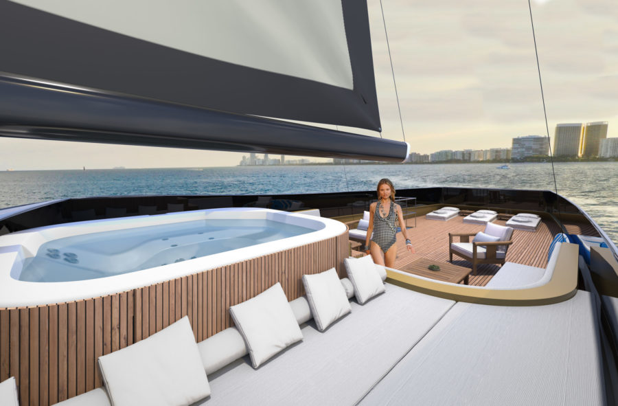sun deck of a Luxury Croatia yacht charter