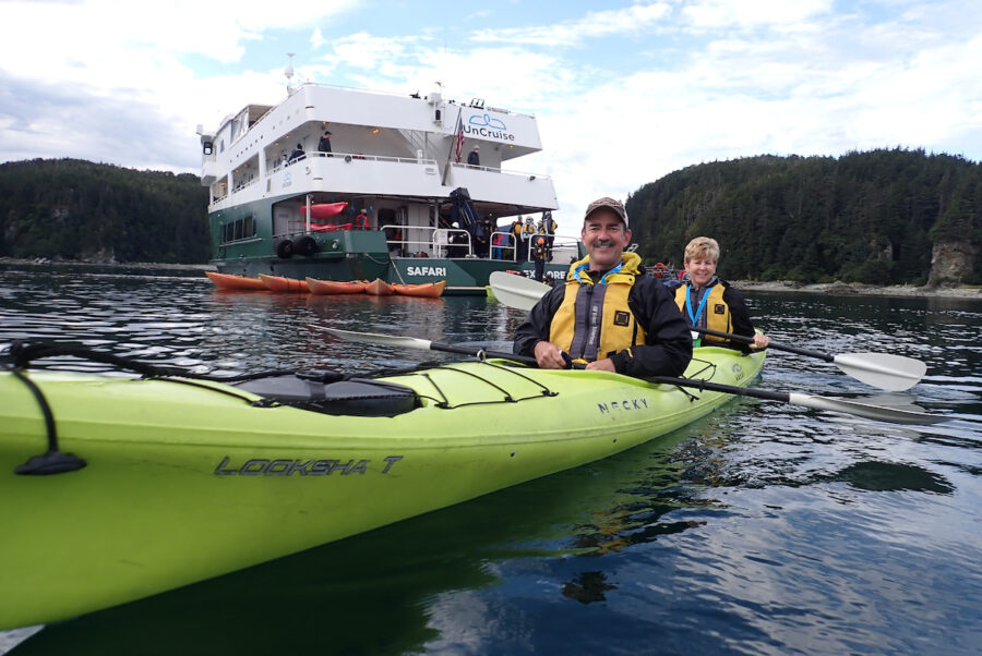 Kayaking on a Prince William Sound cruise