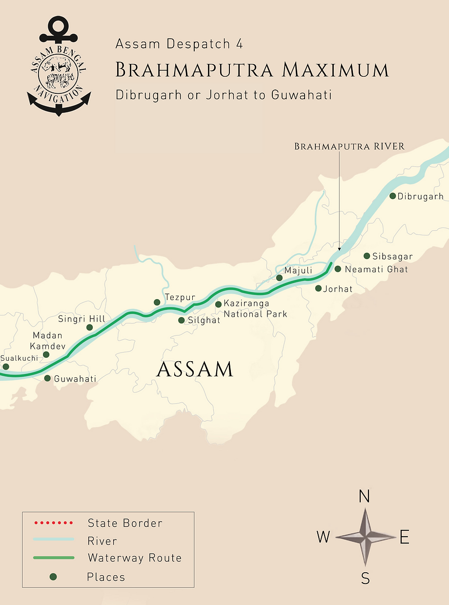 Assam Bengal Navigation Cruise Review map