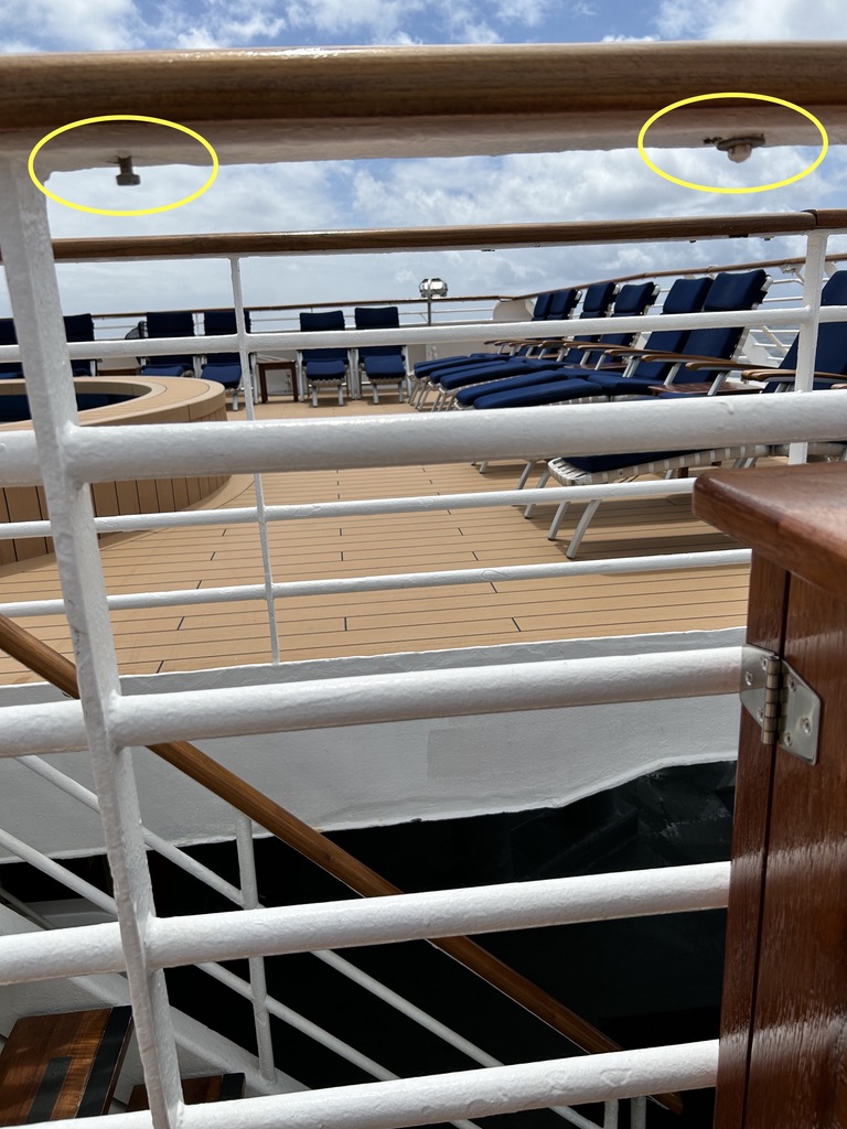 SeaDream II Cruise Review talks about exposed bolts