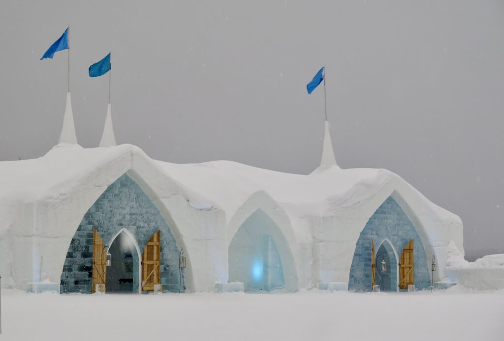 an ice hotel outside of Quebec City