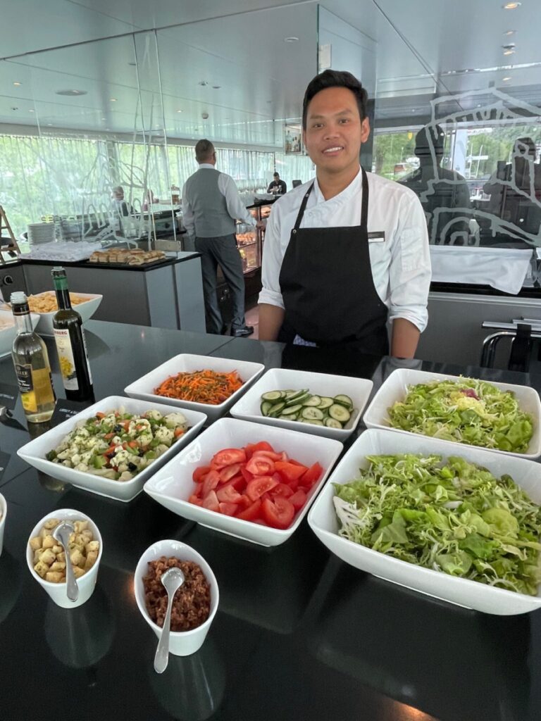 lunch on a Scenic Opal river cruise