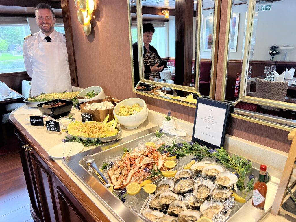 Seafood bufft lunch aboard Lord of the Highlands cruise