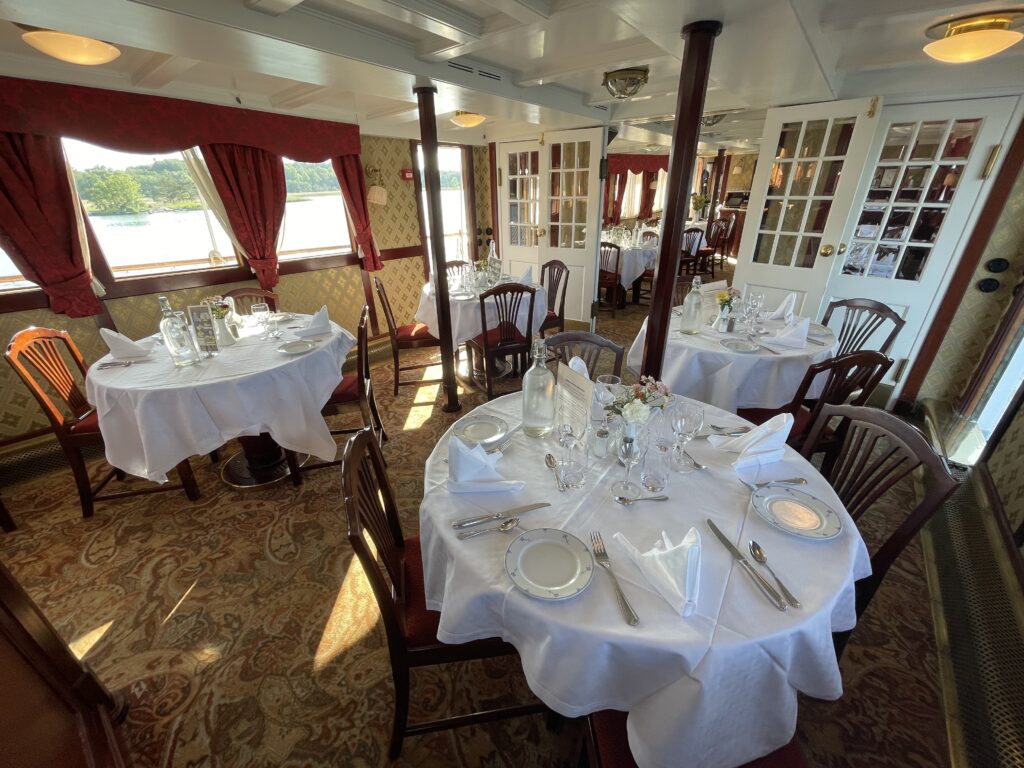 Diana's dining room on a Gota Canal cruise
