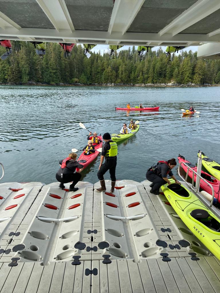 The kayak launch on Wilderness Explorer