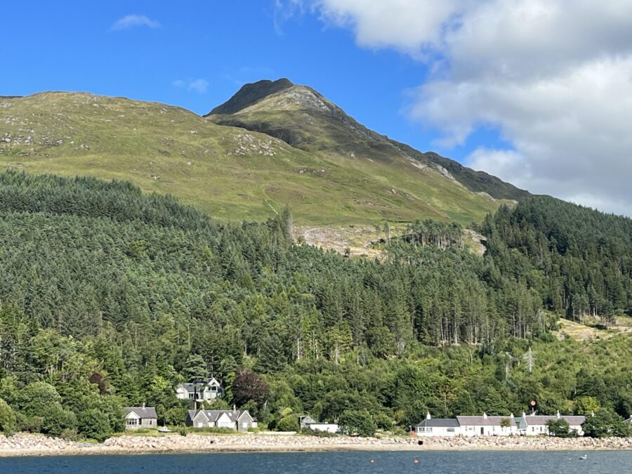 The village of Knoydart seen on a Lucy Marie cruise