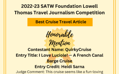 QuirkyCruise Wins Awards In SATW Lowell Thomas Travel Journalism Competition (UPDATED 2024)