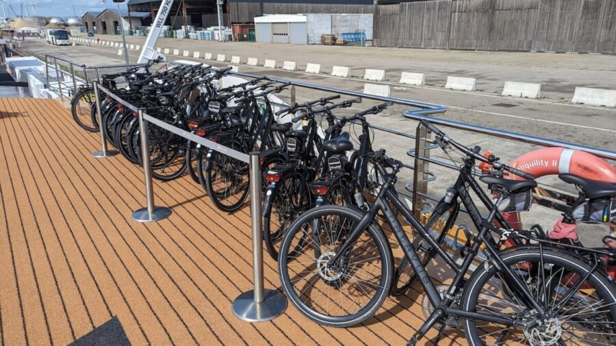 fleet of cycles on aboard Avalon Waterways sporty river cruises