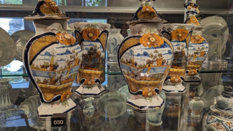 The iconic blue and white earthenware Delft is known for