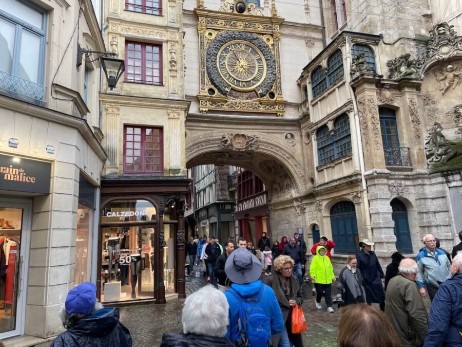 Tauck on the Seine River cruise stops in Rouen to see the 1527 Astronomic Clock