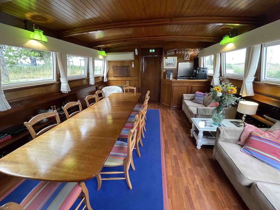 Athos' lounge on a South Of France Barge Cruising 