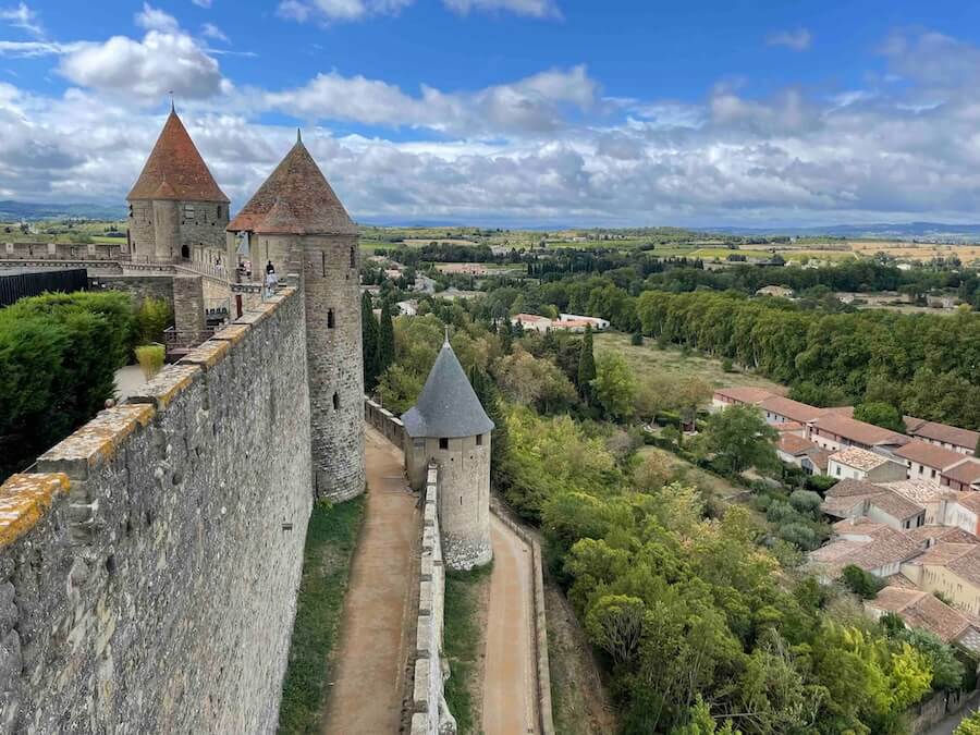 Fairytale views from the ramparts of Carcassone.