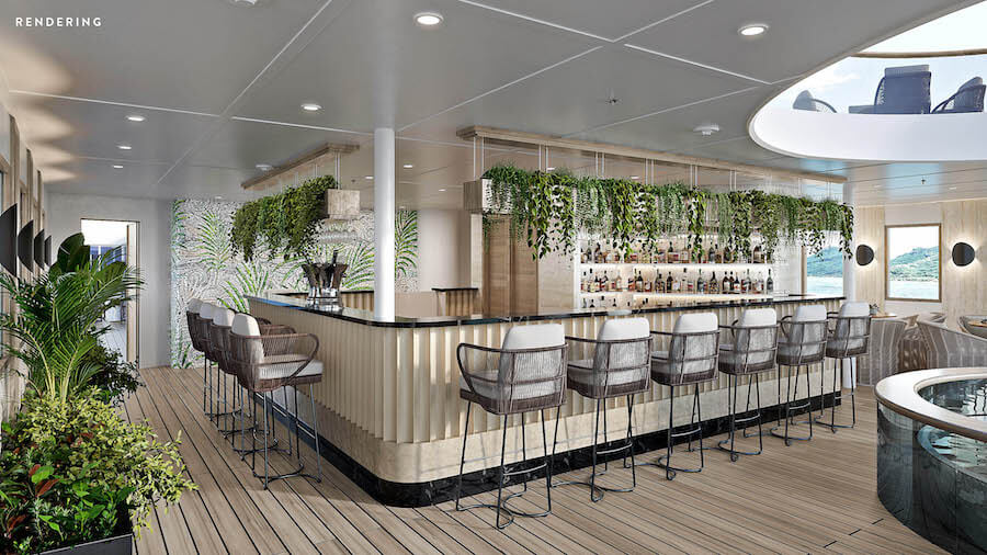 A rendering of the new-look poolside Star Bar
