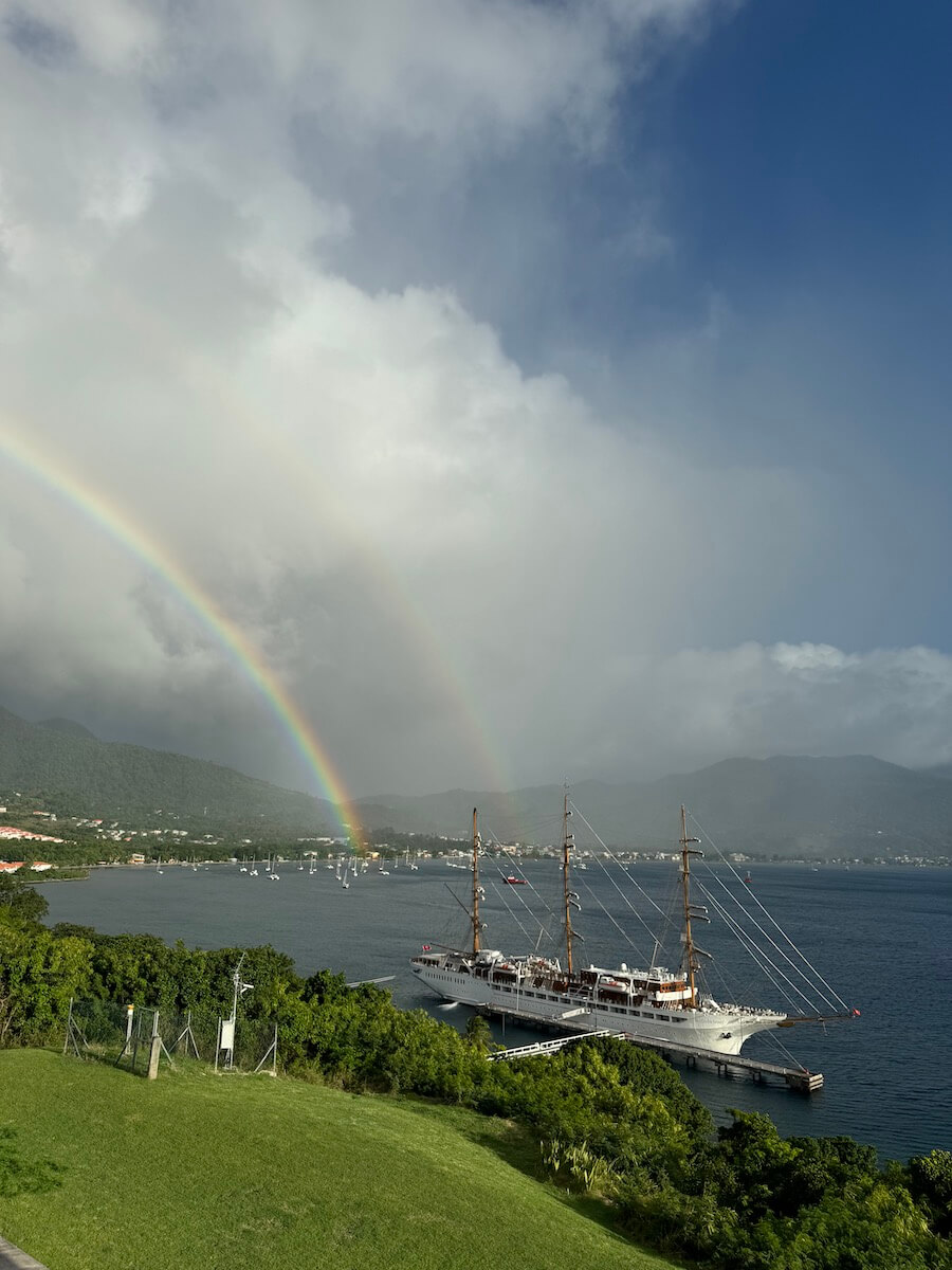 rainbows on a Sea Cloud Spirit cruise