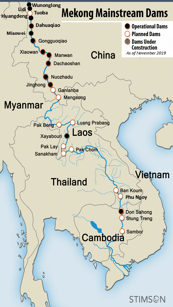 Upper Mekong River Cruise map
