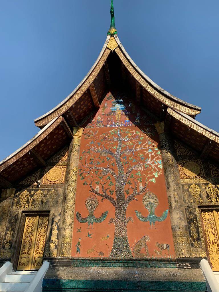 The beautiful exterior of the Wat Xieng Thong temple in Luang Prabang