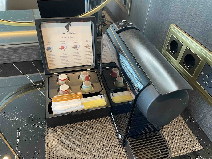espresso machines in every suite aboard Riverside Ravel