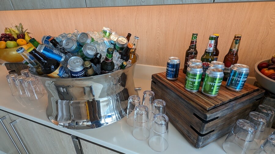 The craft beers on board a Lindblad Expeditions Arctic Cruise