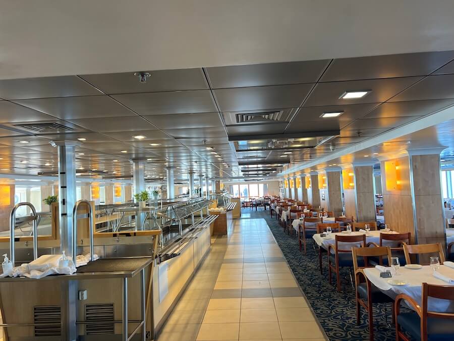 Dining room on Ocean Endeavour on an Adventure Canada Arctic Cruise on 