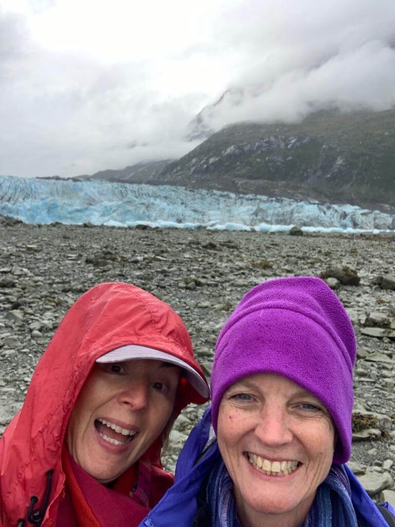 Hats and hooded raincoats are key on an Alaska cruise