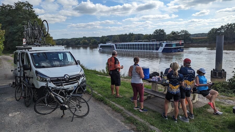 Our group of 16 on our Biking River Cruise with Backroads and Amawaterways