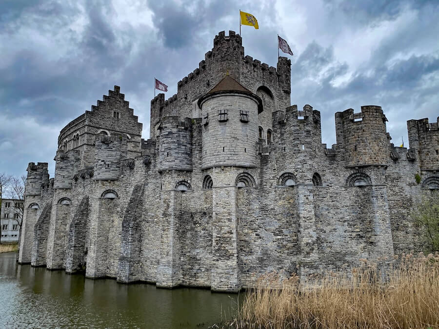 Ghent's Castle of the Counts on a Tulip Time cruise