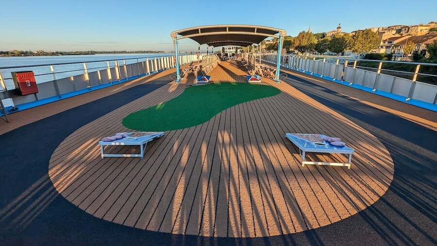 Sun Deck where some of the exercise classes were held