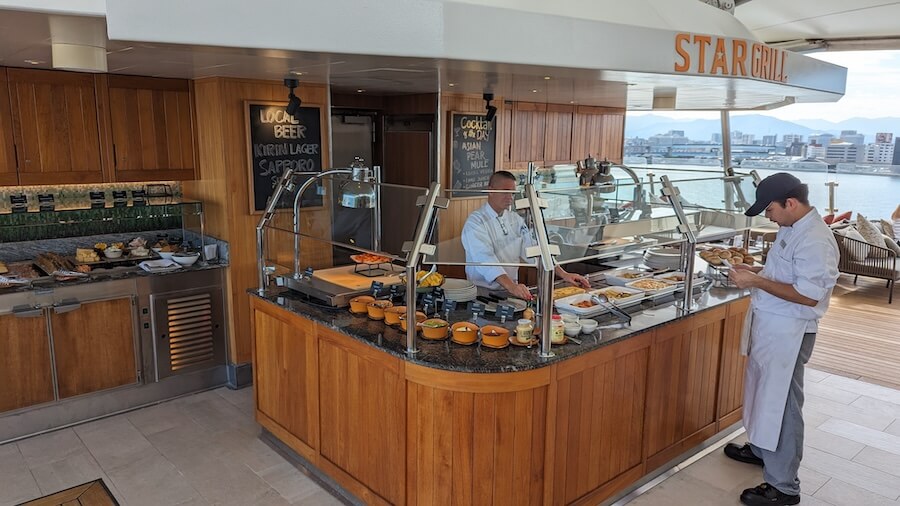 The Star Grill on a Windstar small-ship Japan cruise