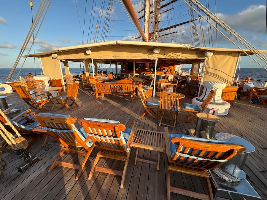 farthest aft portion of Lido Deck of Sea Cloud II