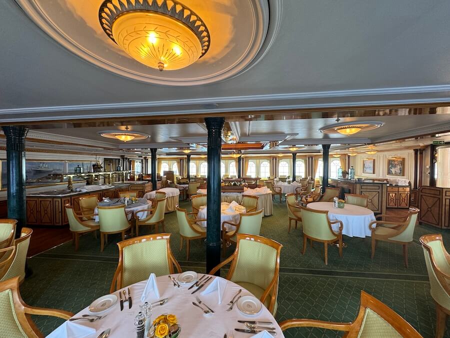 Sea Cloud II Expert Review includes details on dining room