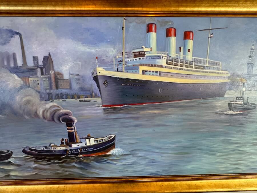 painting in the dining room of Sea cloud II