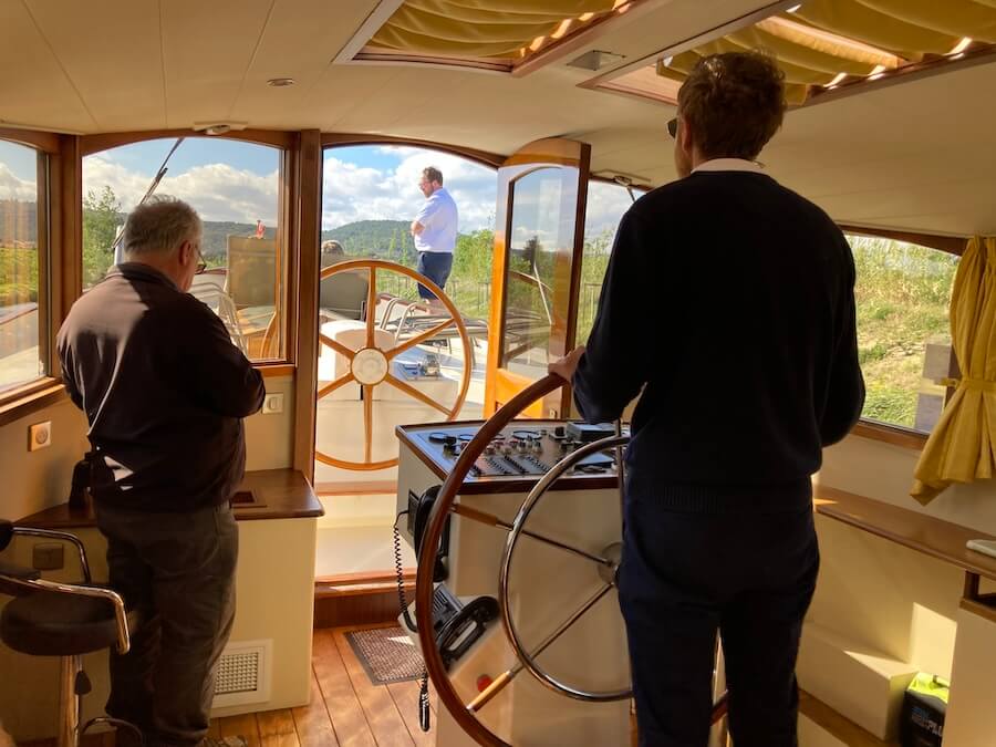 Roi Soleil Barge Cruise's wheel house