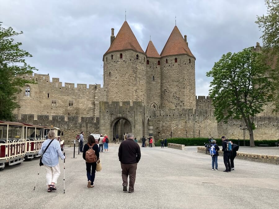 walled city of Carcassonne visited on a Roi Soleil Barge Cruise